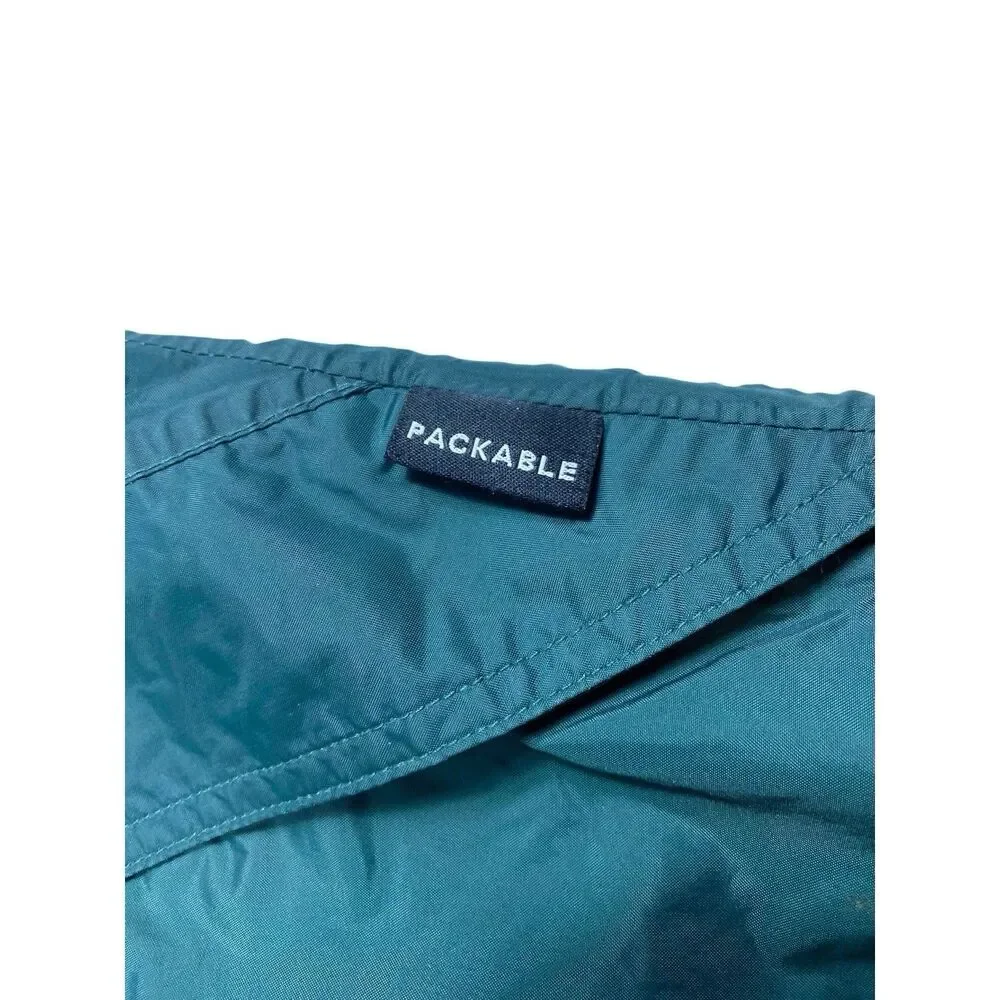 Vintage 90s Columbia Jacket Mens LARGE Green Hooded Waterproof Rain Coat